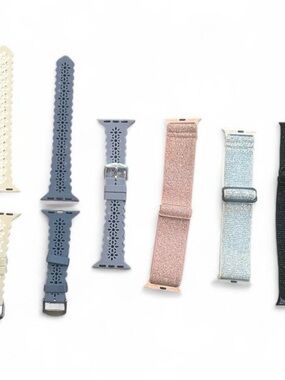 8 Assorted watch bands compatible for Apple Watch girly sparkled and pastel